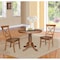 International Concepts Round 36 in Rd Top Pedestal Table, 2 X-Back Chairs, Distressed Oak, 36 in W, 36 in L, 29.1 in H, Wood K42-36RT-C613-2 - alternate 4
